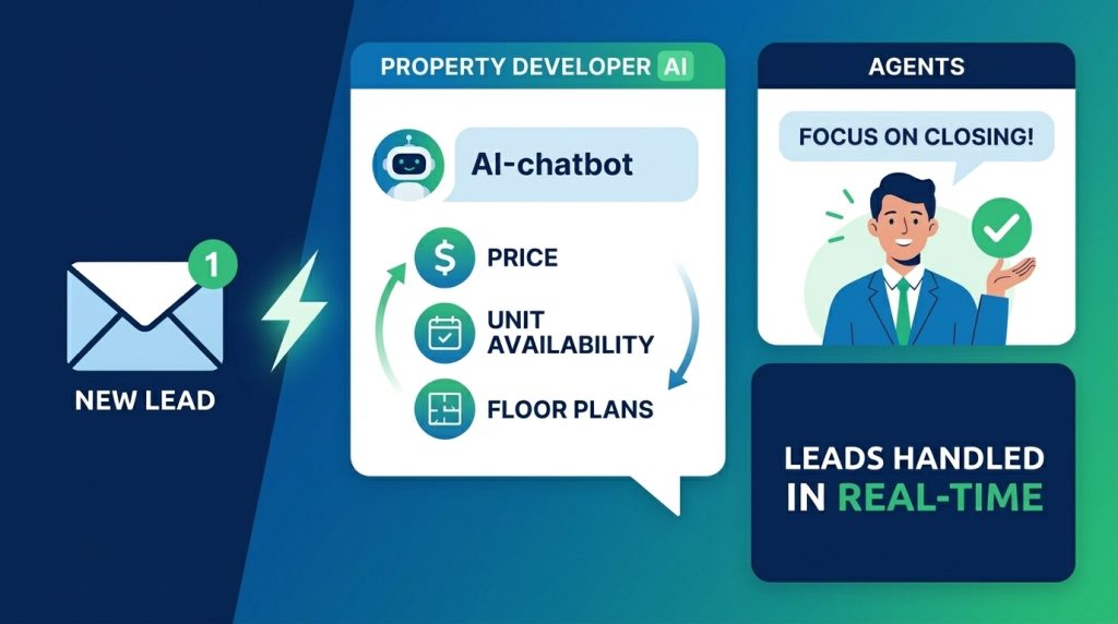 Property Lead Management: 5 Essentials of AI Sales Assistant AI sales assistant for property developers responding to leads in real time.